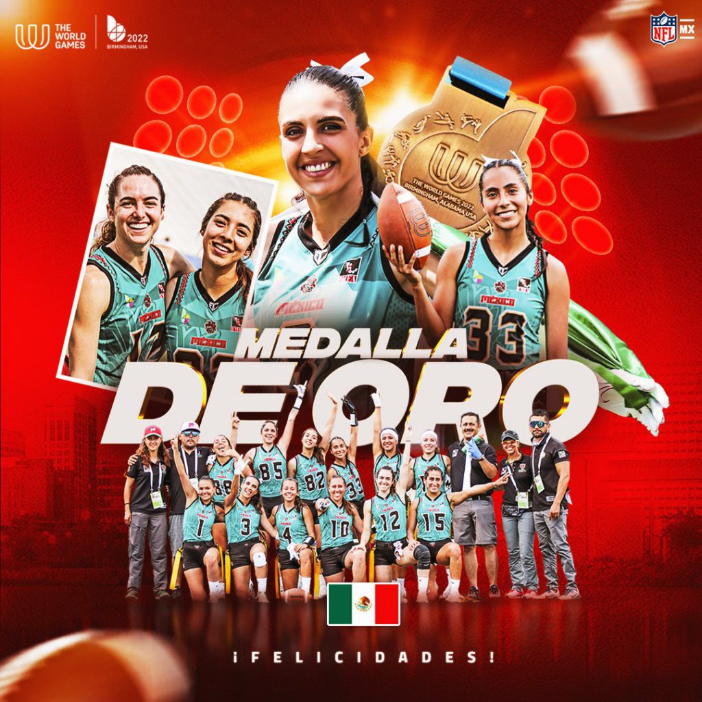 Oro para el equipo femenil de tochito mexicano
